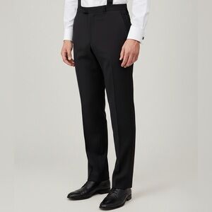 J. CREW Ludlow Slim-Fit Tuxedo Pant In Italian Wool Black 34 x 30